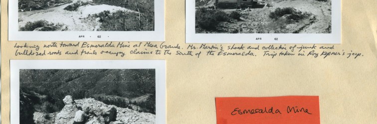 Esmeralda Mine Scrapbook Apr 1962 by Sinkankas Esmeralda Mine Scrapbook Apr 1962